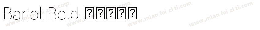 Bariol Bold字体转换